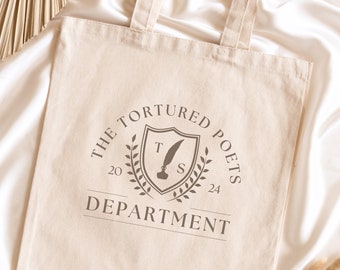 Tortured Poets Department Tote Bag, Tortured Poets Canvas Tote Bag