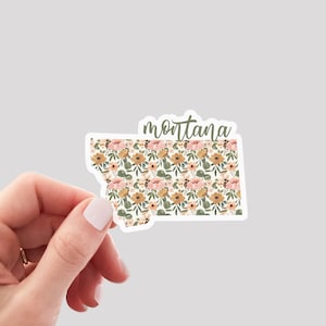 Montana Sticker / MT Sticker / Floral Montana Sticker / Montana Home Sticker / Montana Water Bottle Sticker / Montana Laptop Sticker