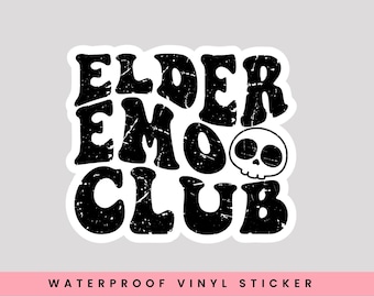 Elder Emo Club Sticker, Emo Kid Sticker, Emo Parent Sticker, Elder Emo,
