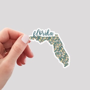 Autocollant Floride / Autocollant Floride / Autocollant Floride fleurs / Autocollant Floride maison / Autocollant Floride bouteille d'eau / Autocollant Floride pour ordinateur portable