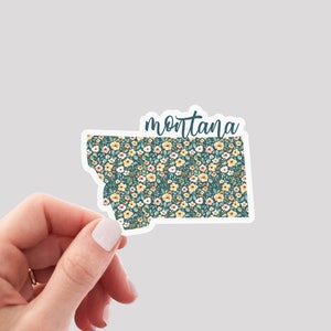 Montana Sticker / MT Sticker / Floral Montana Sticker / Montana Home Sticker / Montana Water Bottle Sticker / Montana Laptop Sticker