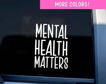 Mental Health Matters Vinyl Car Decal - Etsy