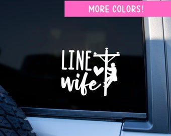 Lineman Wife Vinyl Car Decal