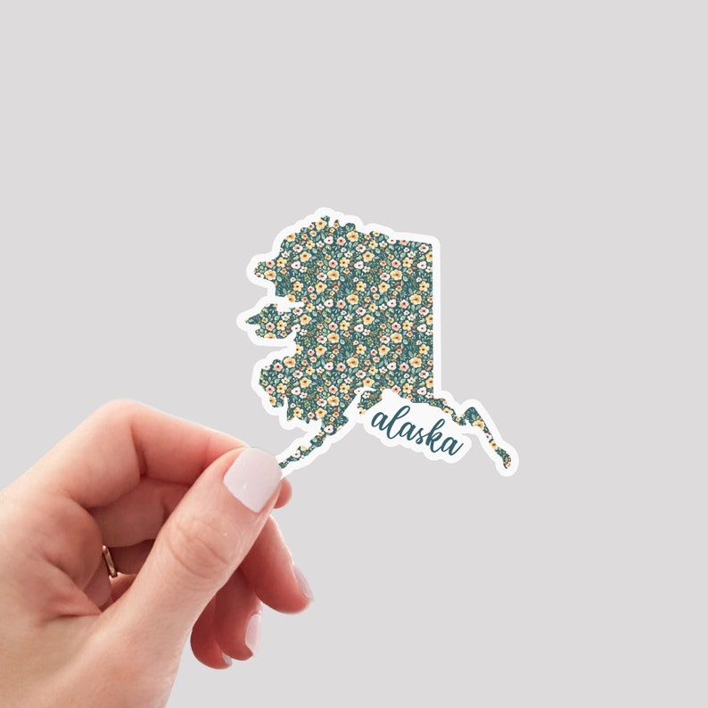 Floral Alaska Sticker - Etsy
