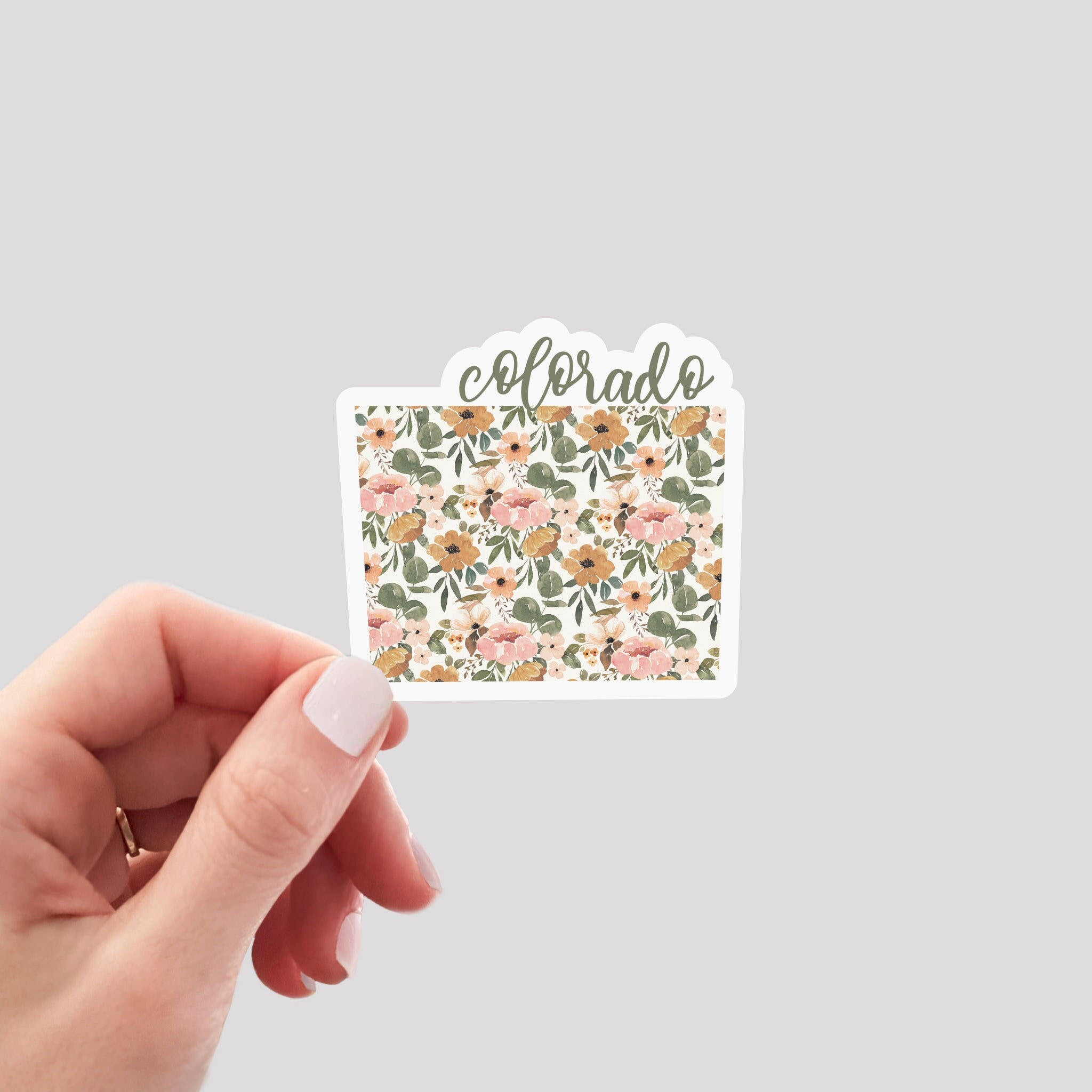 Colorado Sticker / CO Sticker / Floral Colorado Sticker / Colorado Home ...