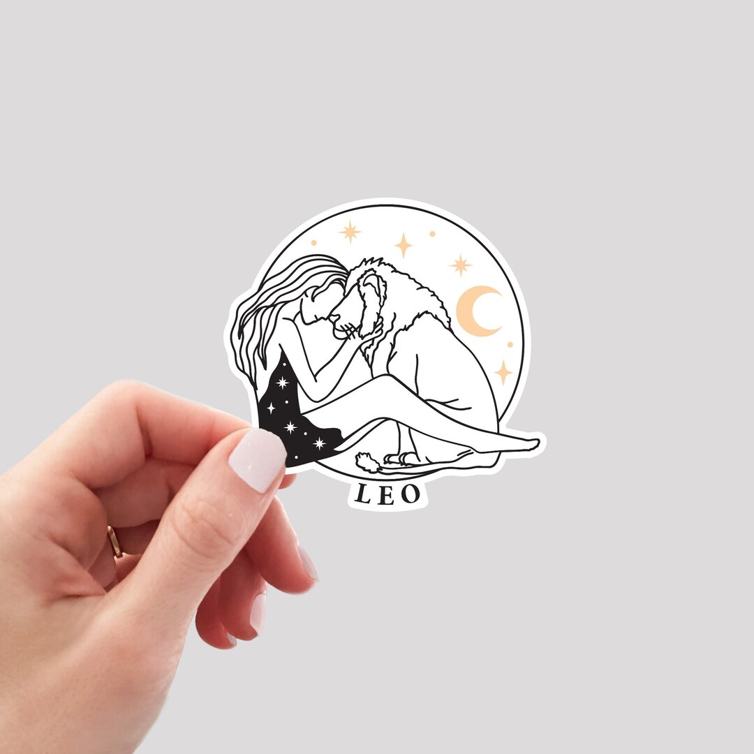 Leo Zodiac Vinyl Sticker - Etsy