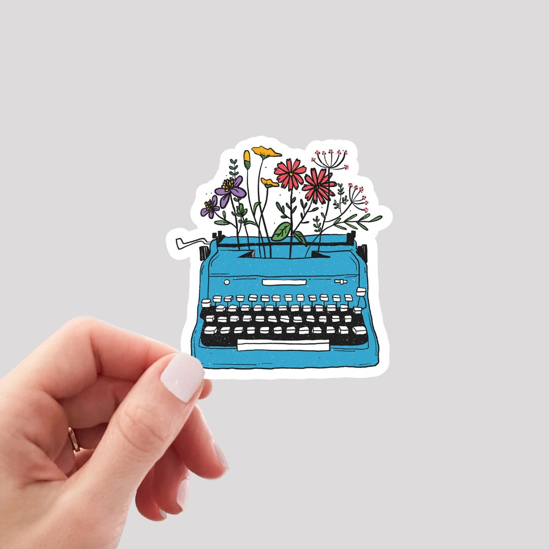 Writing Tickers Typewriter Sticker / Writer Sticker / Book Sticker / Reading Sticker - Etsy
