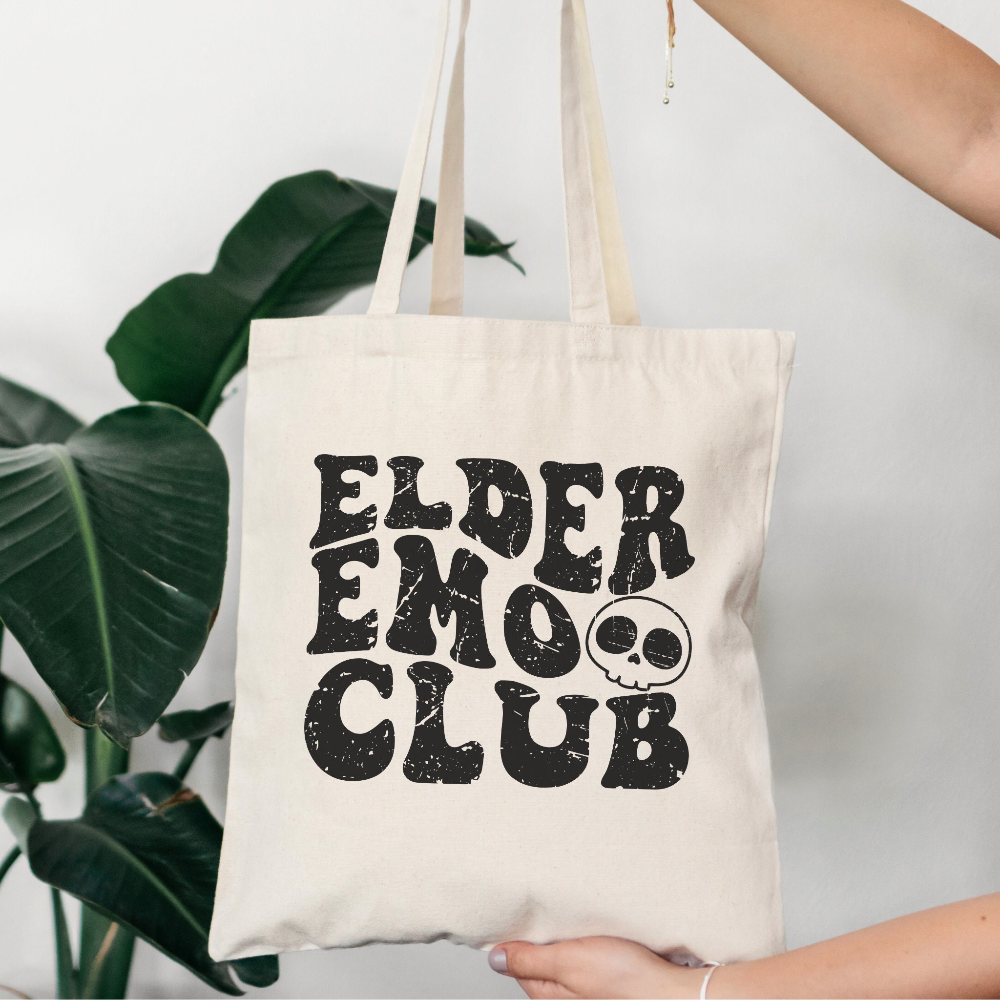 Elder Emo Club Tote Bag, Emo Kid Tote Bag, Pop Punk Tote Bag