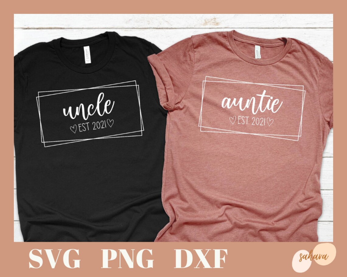 Tante et oncle Est 2021 SVG / Tante et oncle SVG / Tante et | Etsy