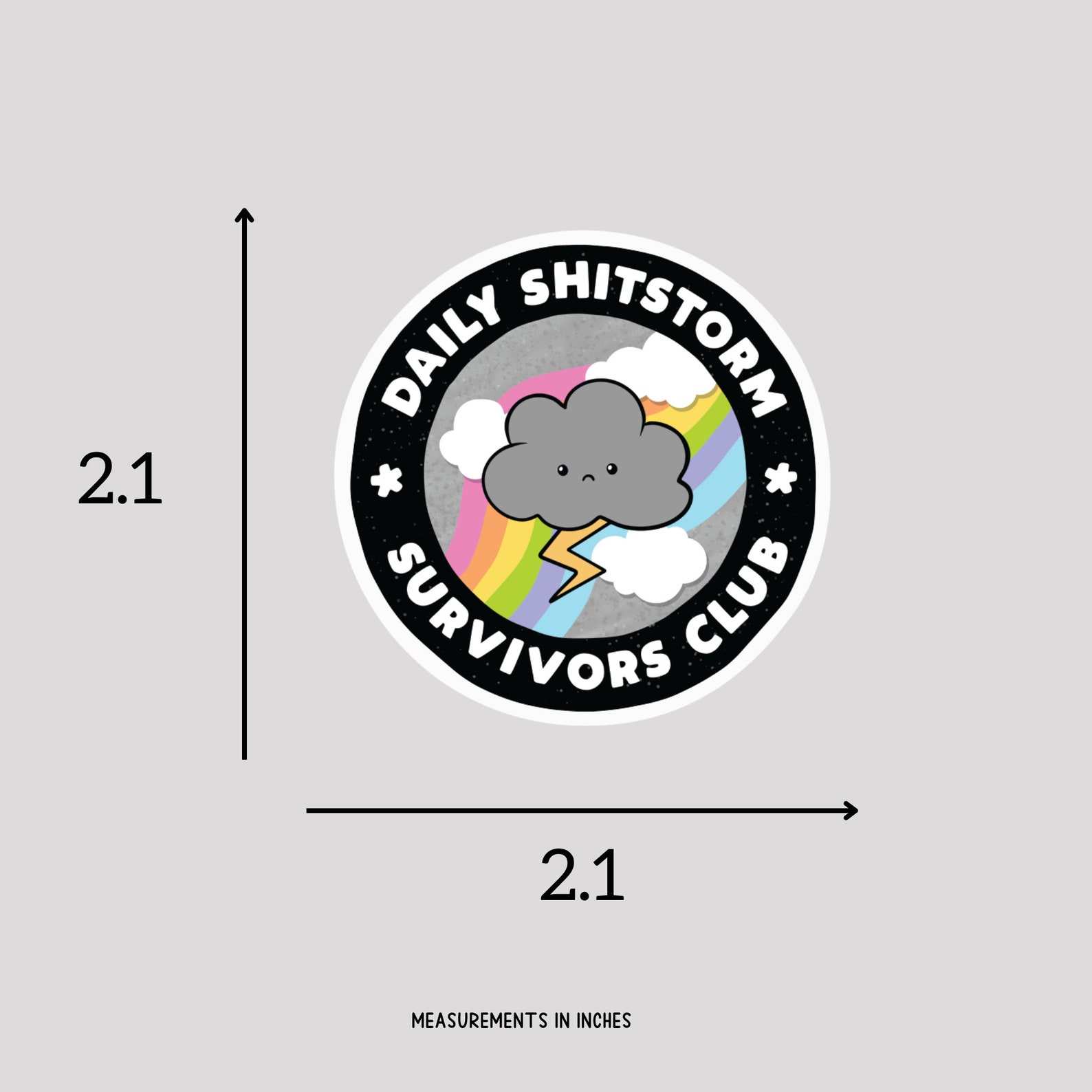 Daily Shitstorm Survivor Sticker, Funny Water Bottle Sticker, Funny ...