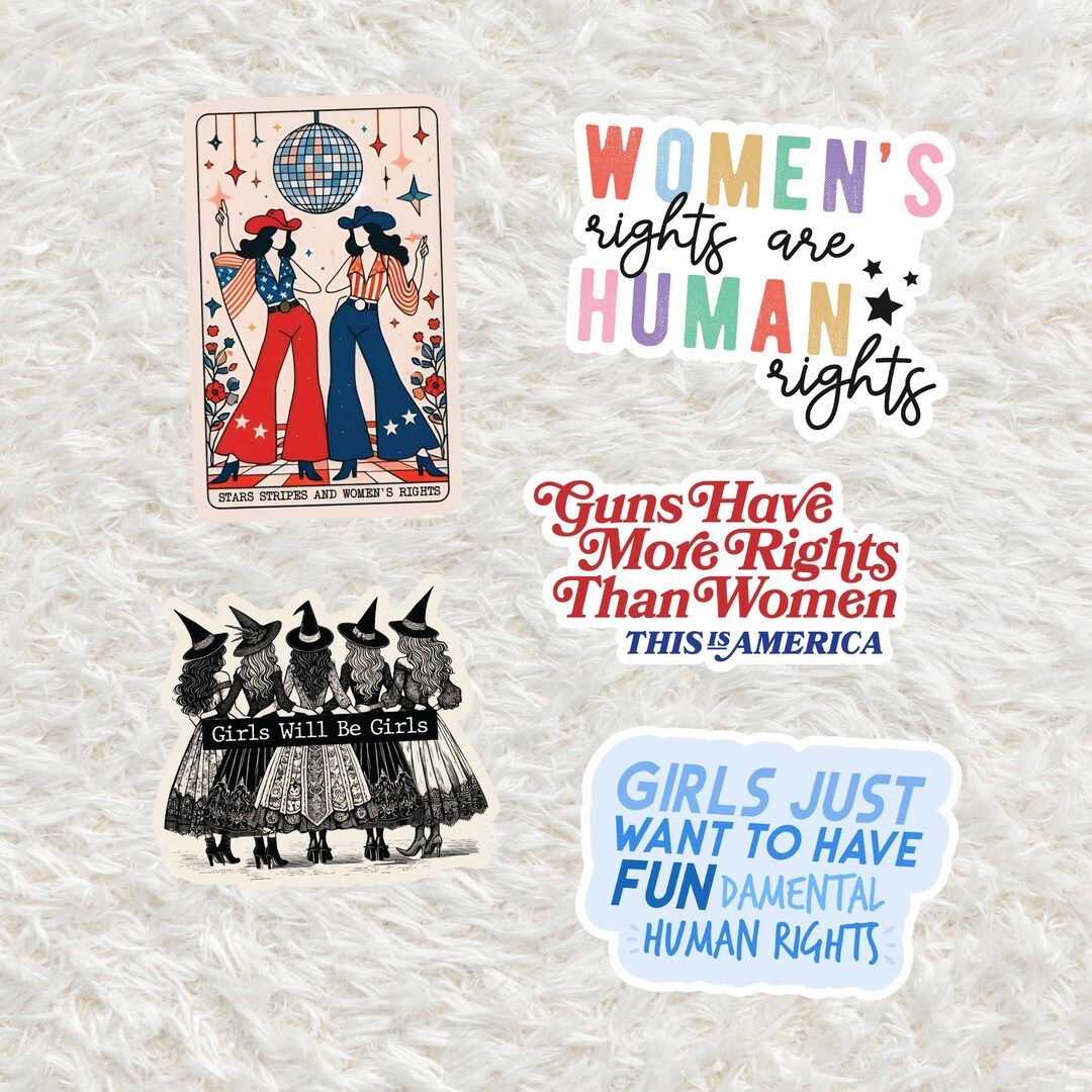 Women's Rights Sticker Bundle, Stars Stripes and Women's Rights - Etsy