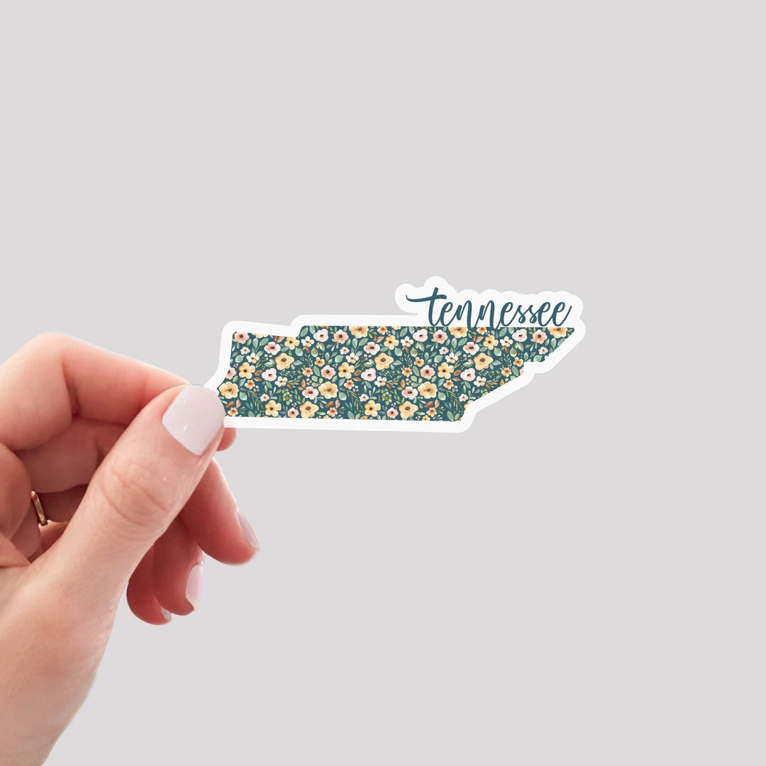 Tennessee Sticker / TN Sticker / Floral Tennessee Sticker / Tennessee