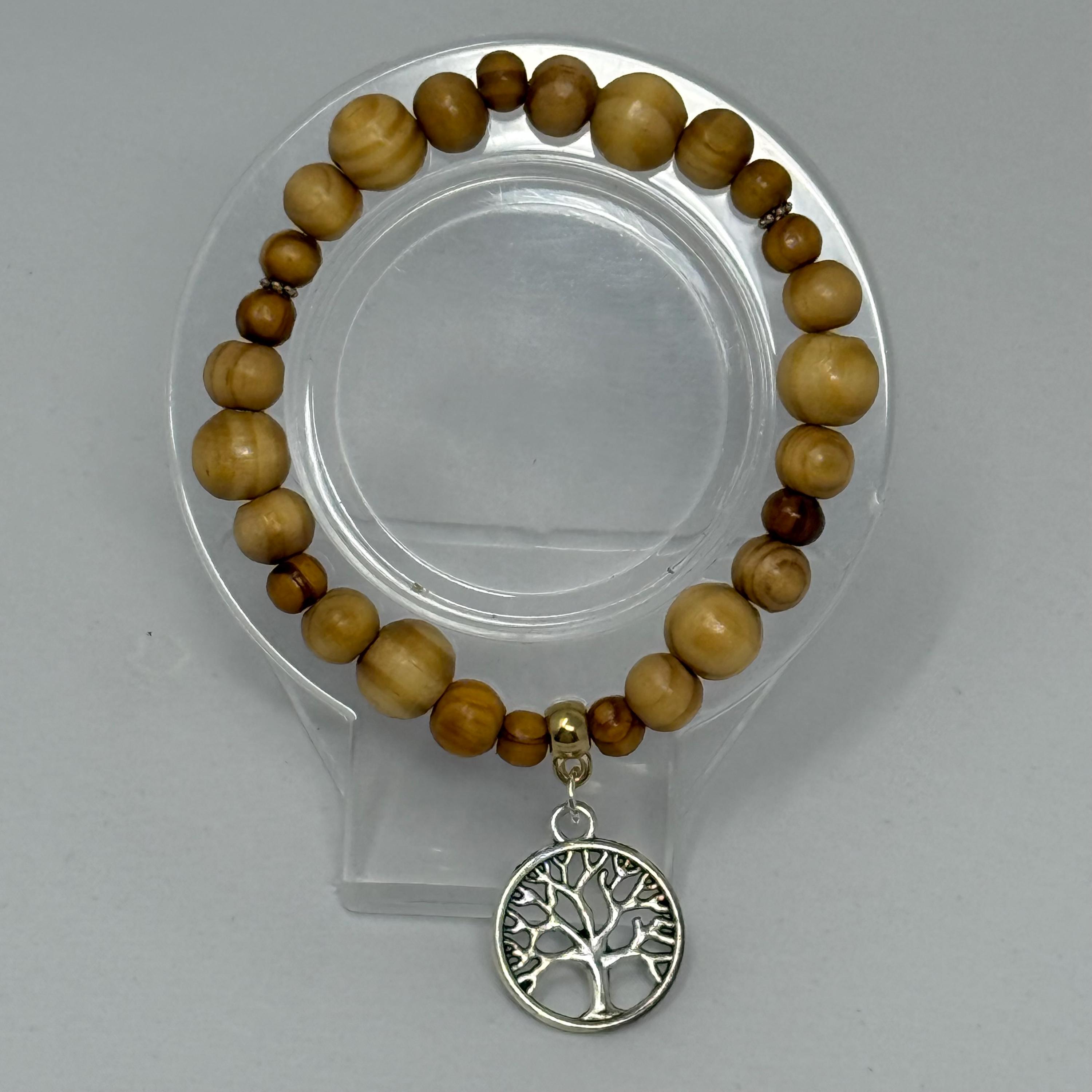 Natural Boho Tree of Life Handmade Beaded Bracelets With Wooden Beads ...