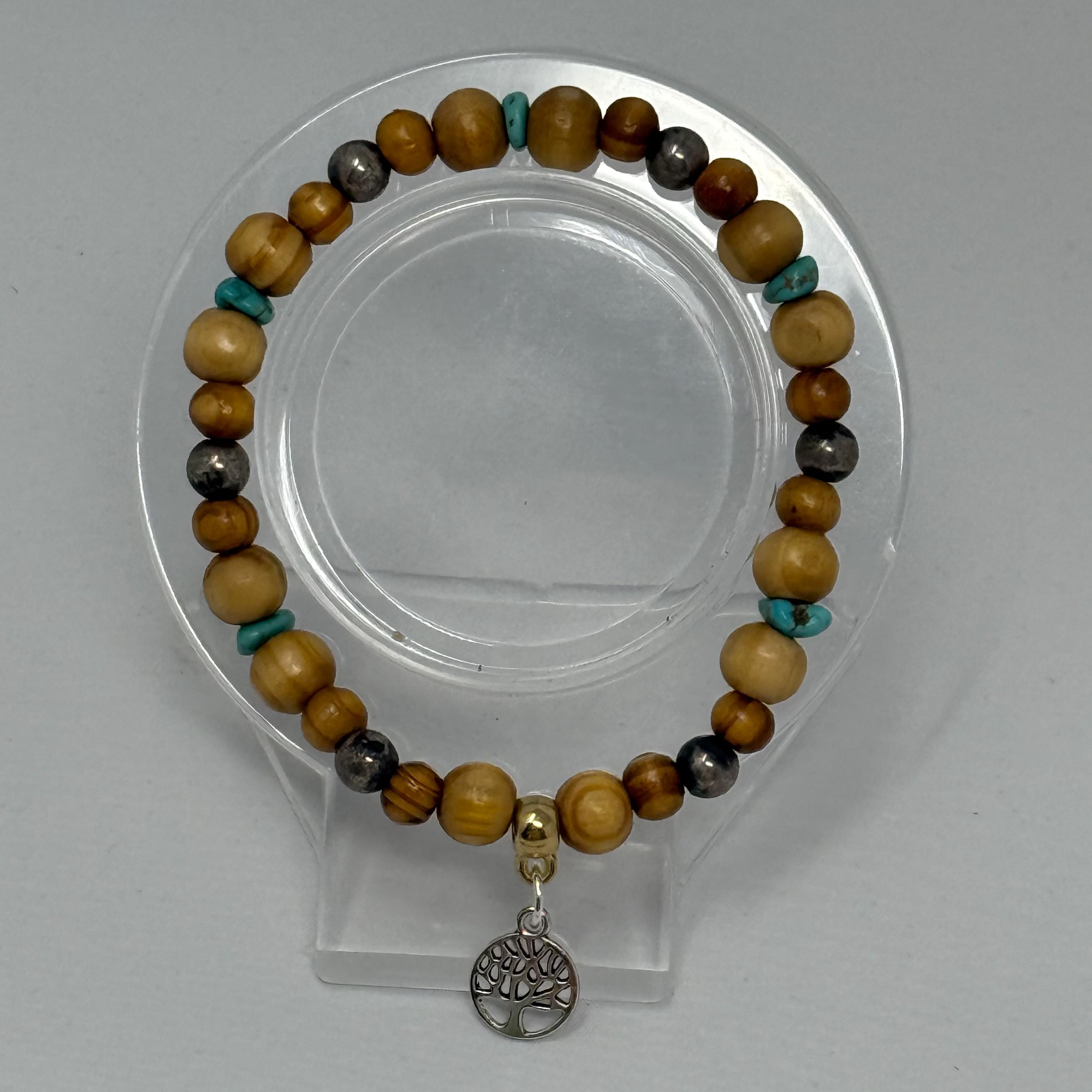 Natural Boho Tree of Life Handmade Beaded Bracelets With Wooden Beads ...