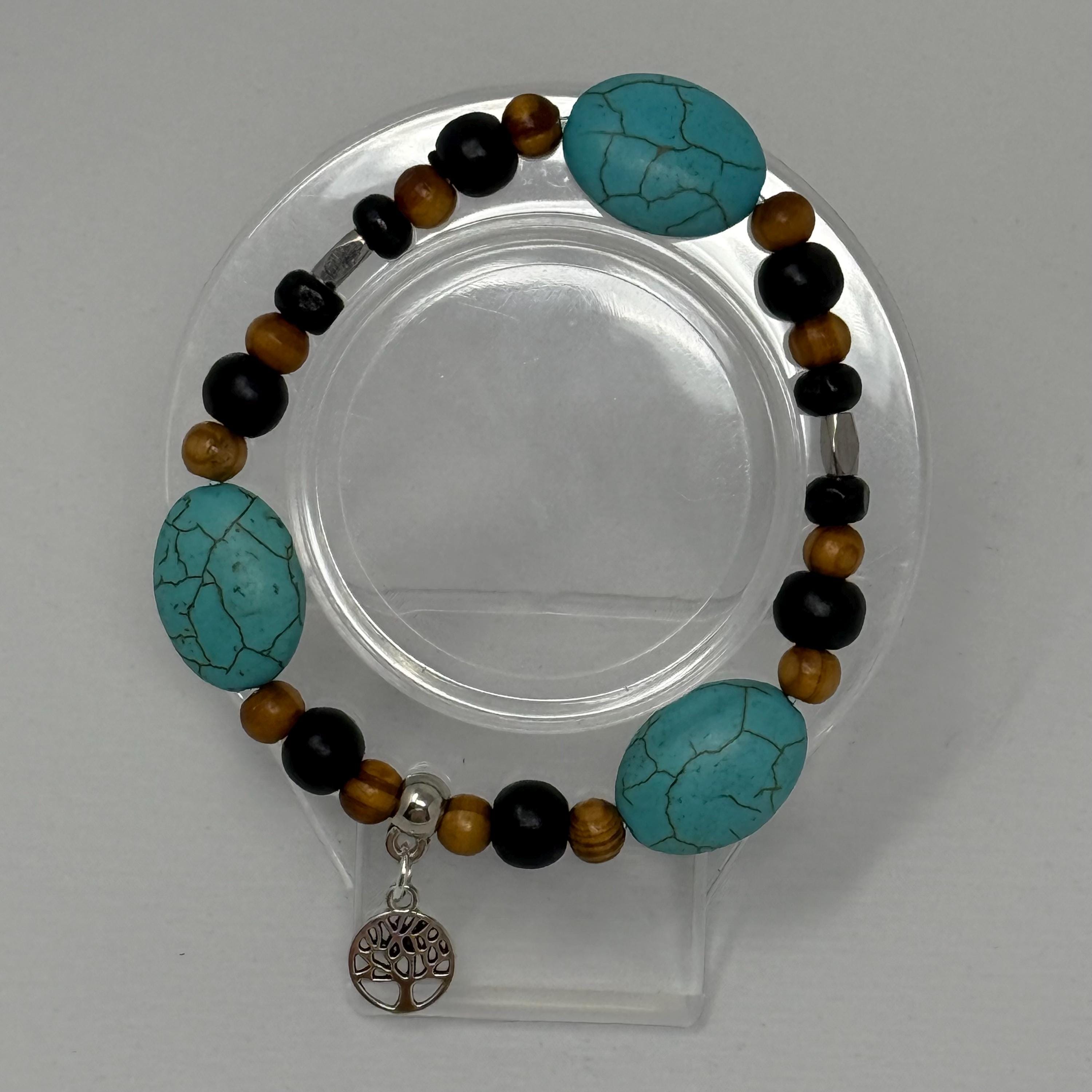 Natural Boho Tree of Life Handmade Beaded Bracelets With Wooden Beads ...