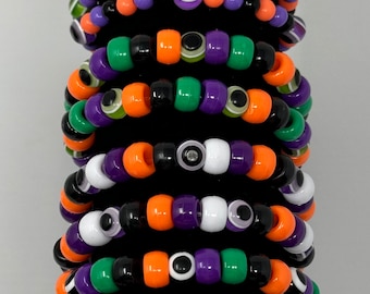 Halloween & Spooky Themed Handmade Beaded Bracelets - Eyeballs