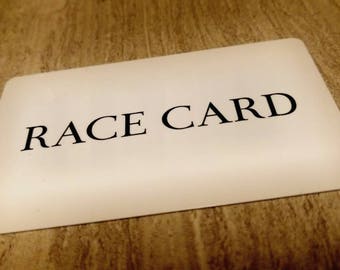 La "Race Card" 3,99 cada una: compre 2 y obtenga 1 GRATIS