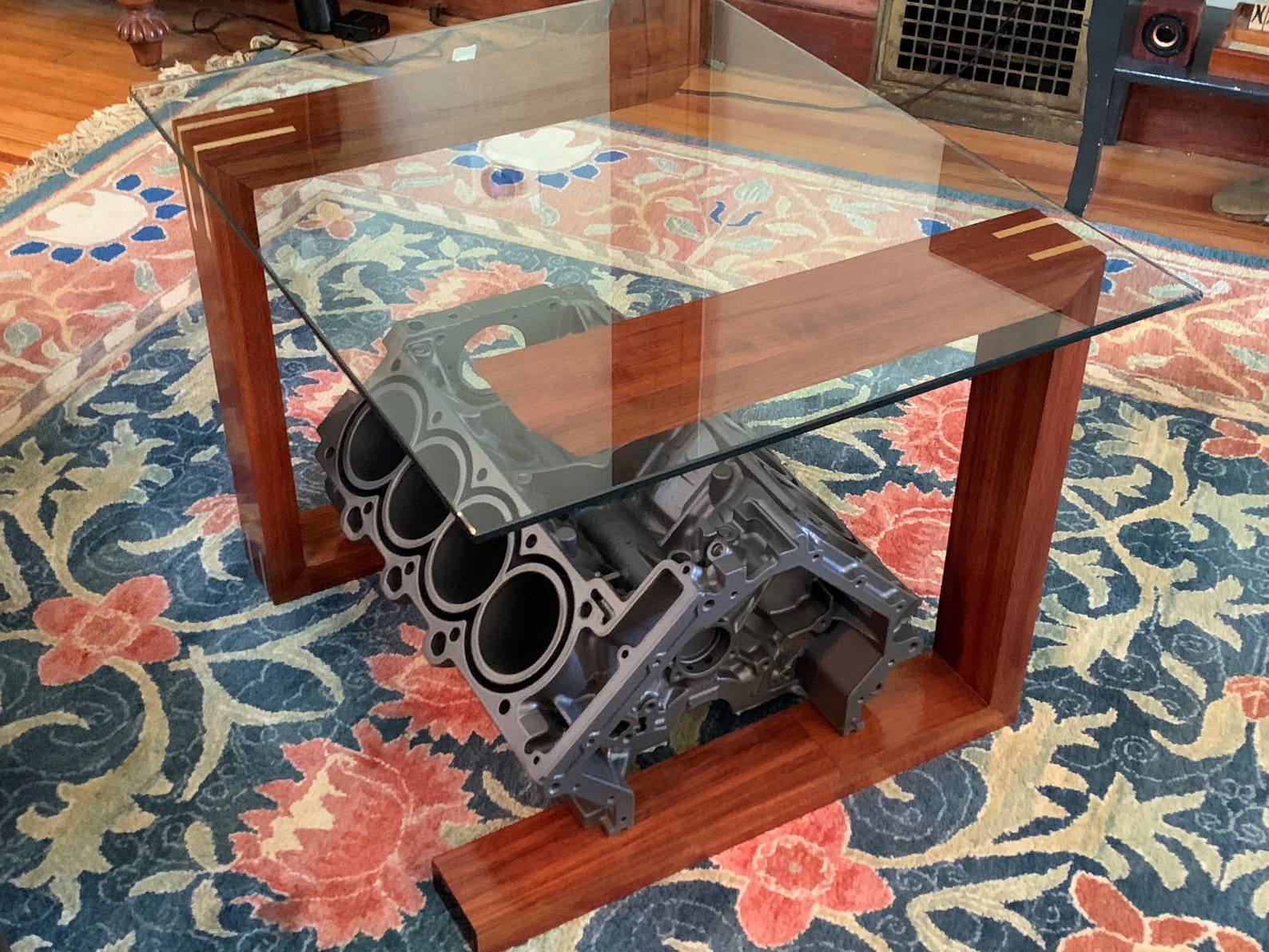 Wood Engine block coffee table Etsy