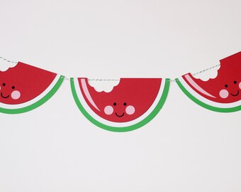 Items Similar To Printable Watermelon Banner Flags Watermelon