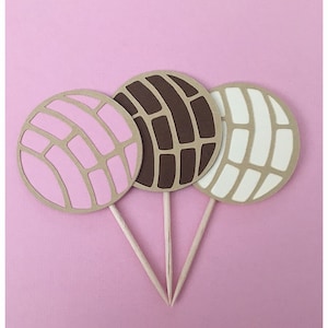 concha cupcake toppers
