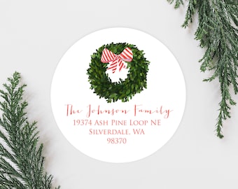 christmas address labels etsy