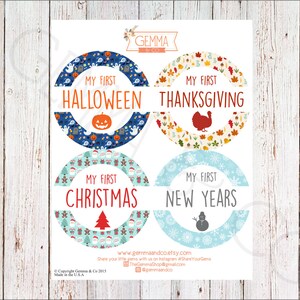 Fall and Winter Holiday Sticker Set