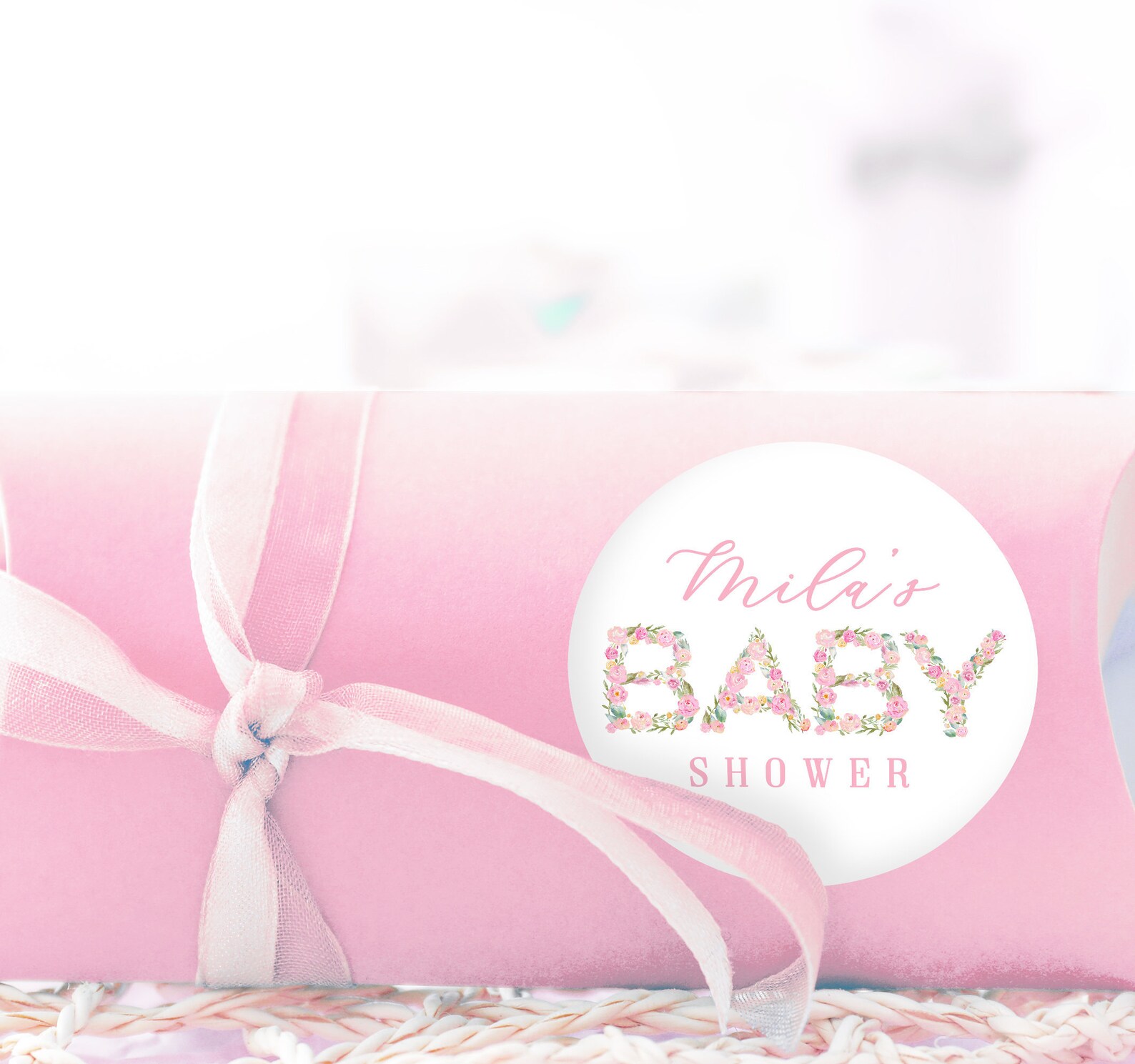 Baby Shower Favor Stickers Shower Stickers Baby Girl Shower Etsy