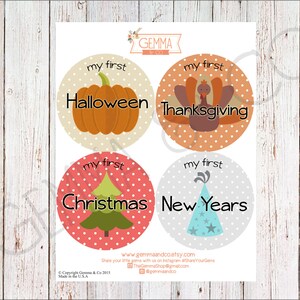 Fall and Winter Holiday Sticker Collections My first Christmas stickers