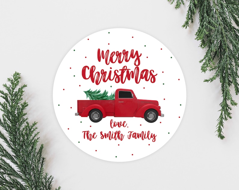 Personalized christmas gift labels stickers