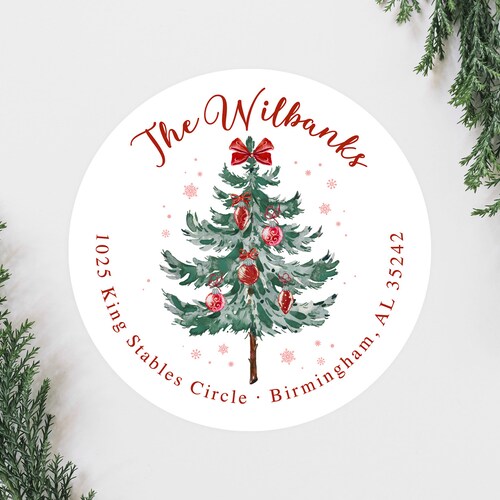 Cute christmas return address labels