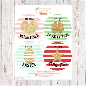 Baby&#39;s First Holiday Spring and Summer Holiday Sticker Set