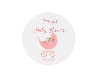 Landau de bébé Floral douche personnalisée autocollants de douche de bébé