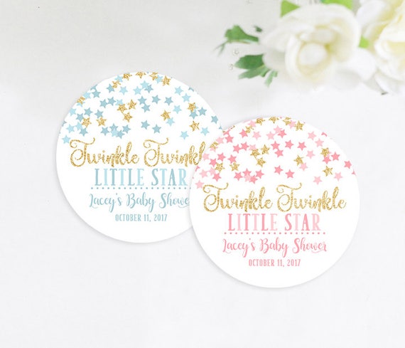 twinkle twinkle little star favor tags