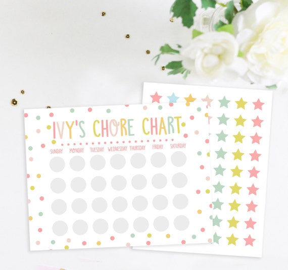 confetti chore chart with stickers kids chore chart kids etsy motivation chart for kids