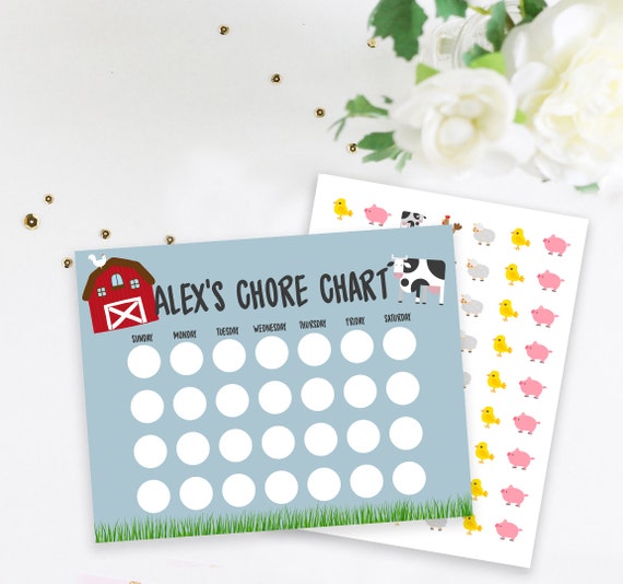 chore chart with stickers kids chore chart kids work chart etsy motivation chart for kids
