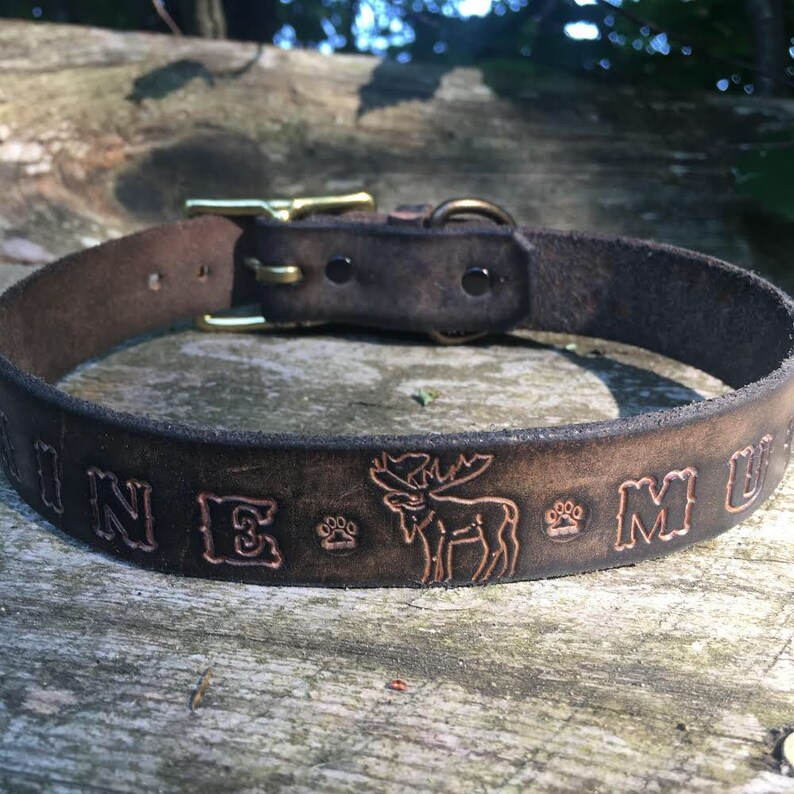 Maine Dog Collar Moose Collar Duck Dog Collar Etsy