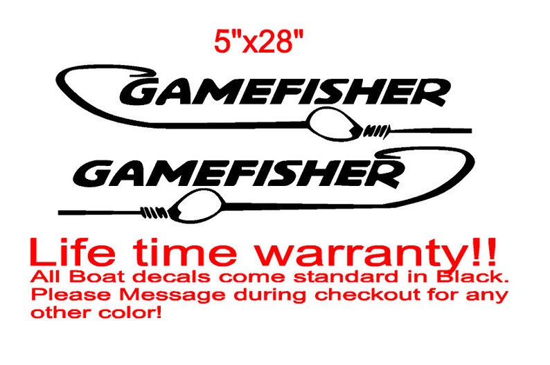 36 inch long Century boats Boat hull decals lifetime warranty 2 Set of