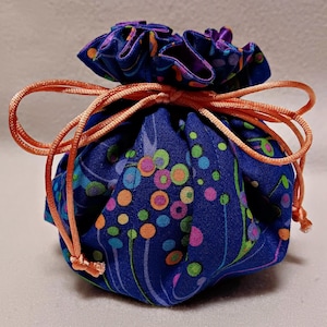 Fabric Jewelry Travel Pouch: Satin Lined Gift Bag