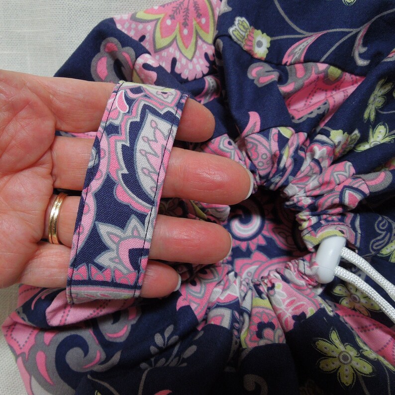 Drawstring Makeup Travel Bag Circle Cosmetic bag Makeup Etsy