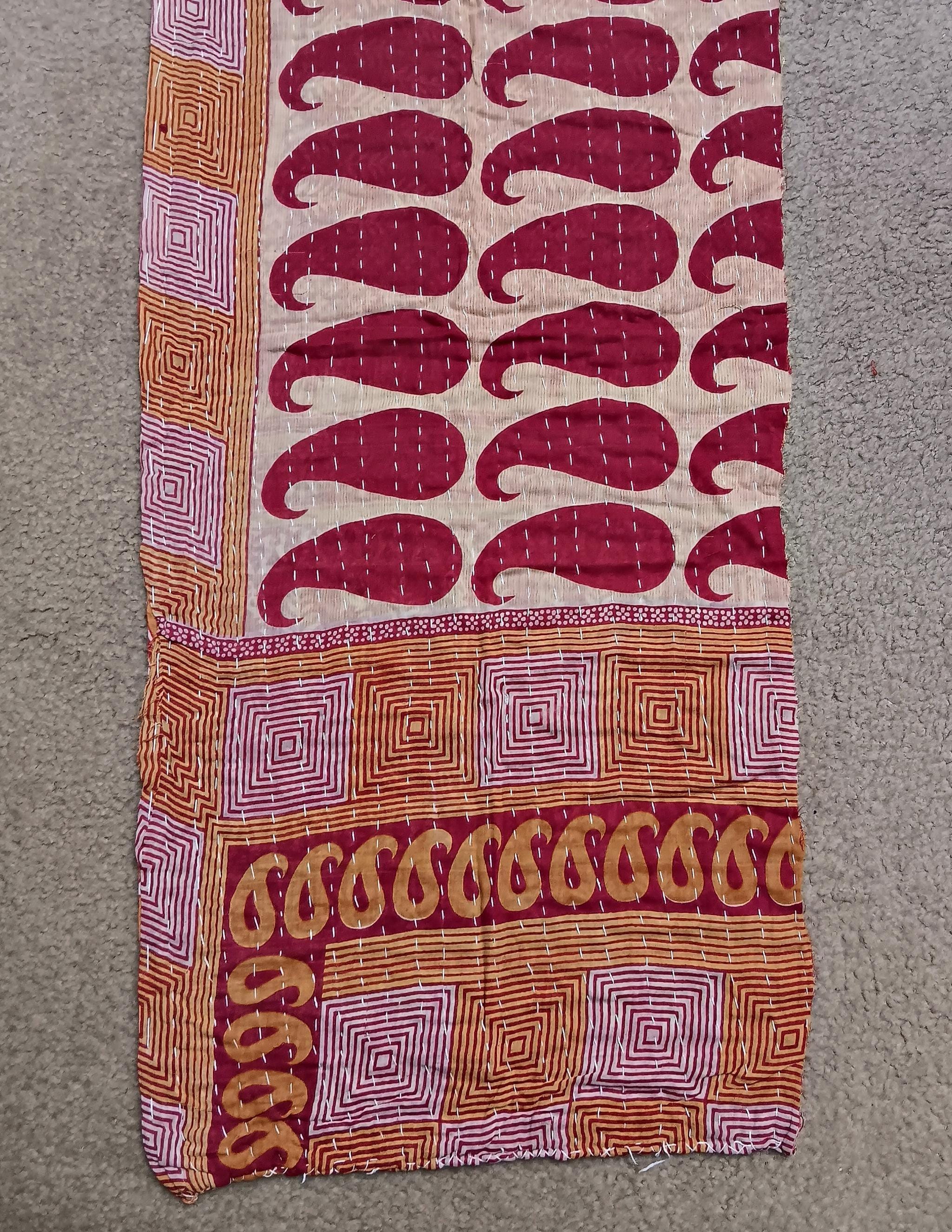 Vintage Kantha Quilt Strip: 82