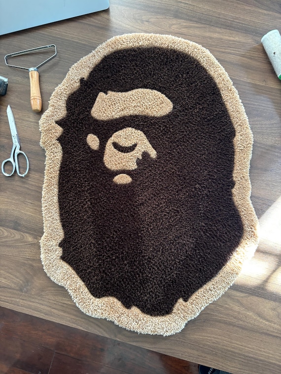 A Bathing Ape Round Area Rug, Bape, Street Fashion Carpet