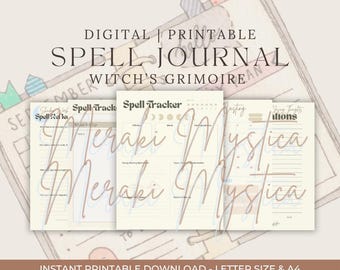 Journal de création de sorts imprimable : outil de suivi des rituels, instructions de travail fantôme (téléchargement PDF)