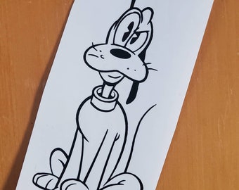 5.4" WAVING PLUTO v2 Vinyl Decal Sticker Car Window Laptop Disney Mickey Dog