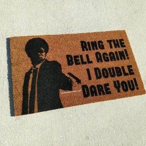 Ring The Bell Again I Double Dare You Hand Painted Jules Fandom Welcome Door Mat by Killer Doormats image 5