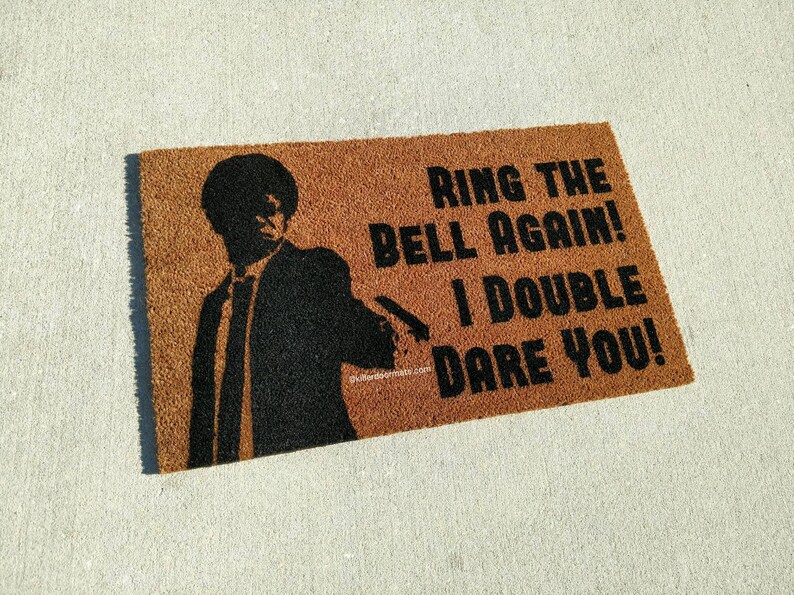 Ring The Bell Again I Double Dare You Hand Painted Jules Fandom Welcome Door Mat by Killer Doormats image 5