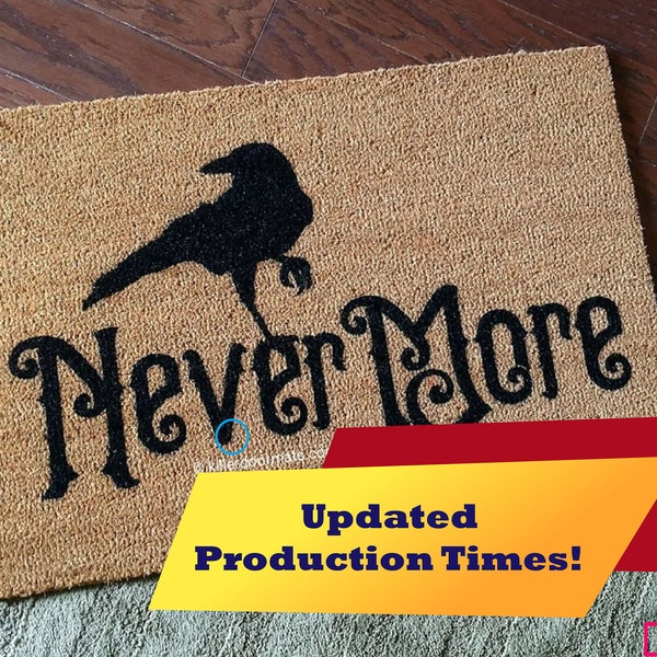 The Raven Nevermore Edgar Allan Poe Welcome Door Mat by Killer Doormats