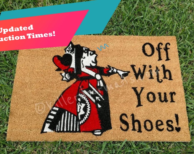 Off With Your Shoes Doormat Alice In Wonderland