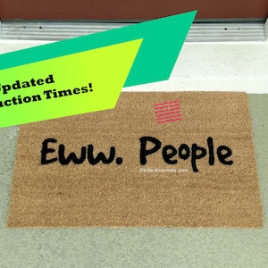 Felpudo personalizado, divertido y grosero, pintado a mano, de Killer Doormats.