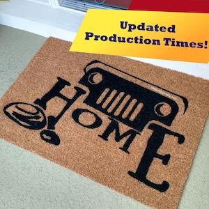 Home Off Road Vehicle Custom Hand Painted Welcome Door Mat by Killer Doormats