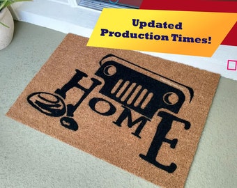 Home Off Road Vehicle Custom Hand Painted Welcome Door Mat by Killer Doormats